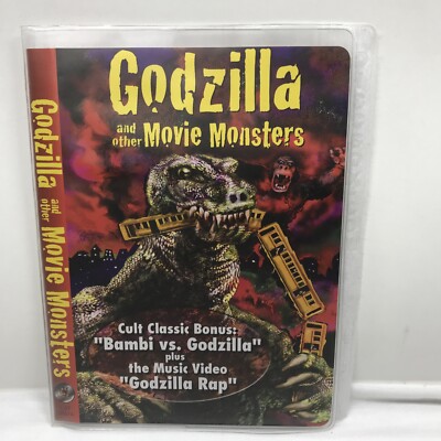 Godzilla And Other Movie Monsters DVD Rare Rap Song vs Bambi- B & W - Color .