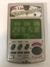 No Limit Texas Hold 'em Electronic Handheld Game 2005 RecZone Tested WORKS