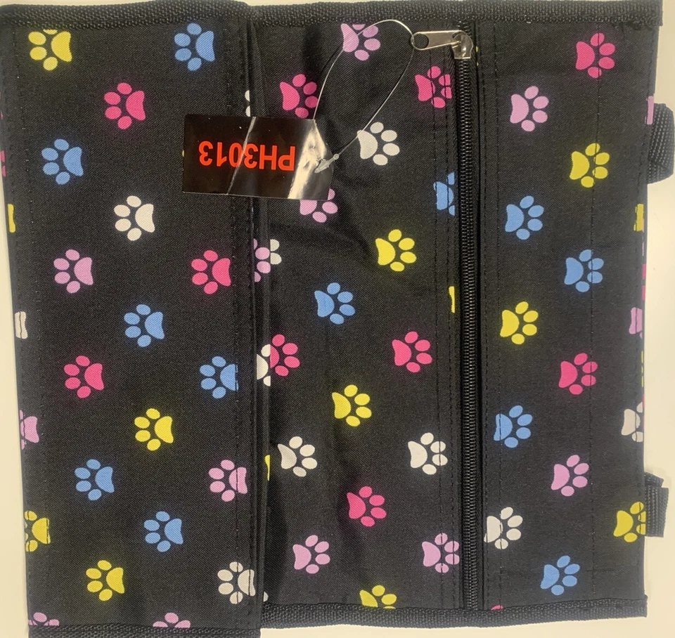 全新 狗爪 全新带标签 尼龙 随身携带 12x12x4 包 海滩旅行 水上旅行 小狗拉链 — 第 2/4 张图片