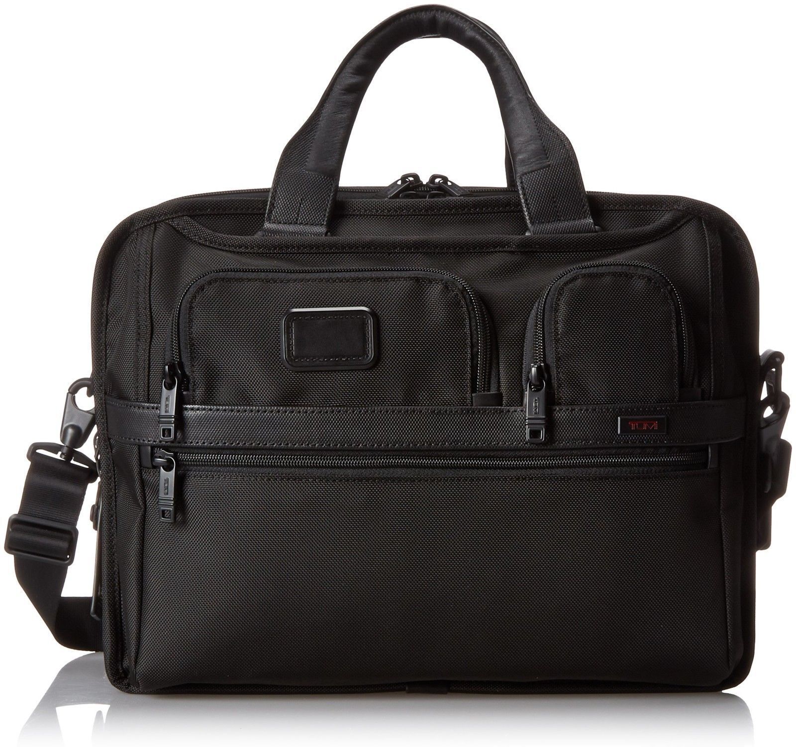 Tumi Black Alpha 2 FXT T-Pass Expandable Laptop Brief Bag 