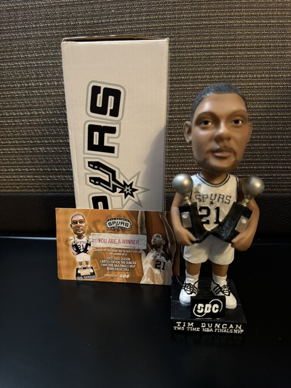 Tim Duncan Bobblehead Stadium Giveaway San Antonio Spurs MVP RARE NIB NBA SGA