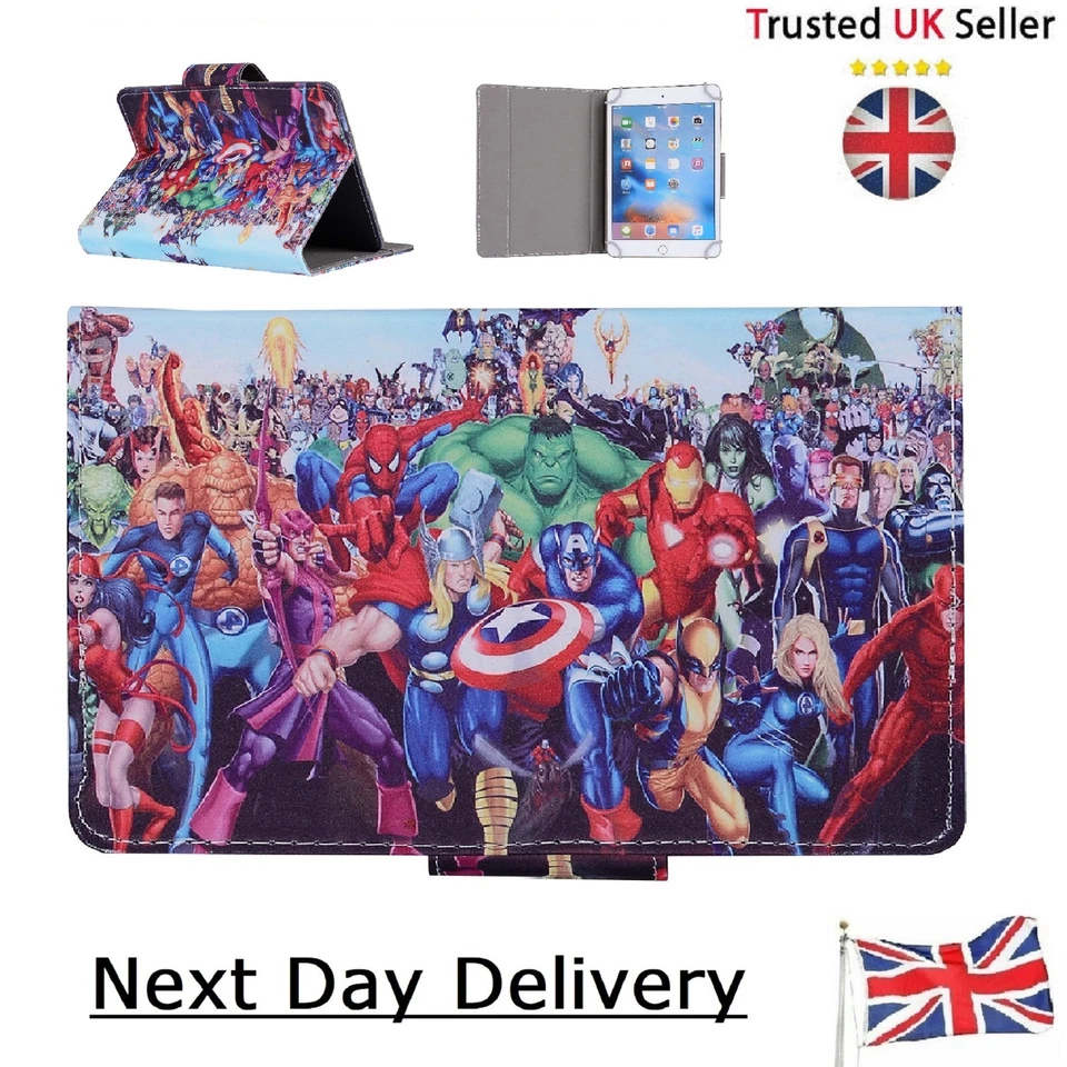 case for Samsung Galaxy Tab 10.5" inch S S4 A8 S6 Avengers Heroes stand up cover - Image 2 of 4