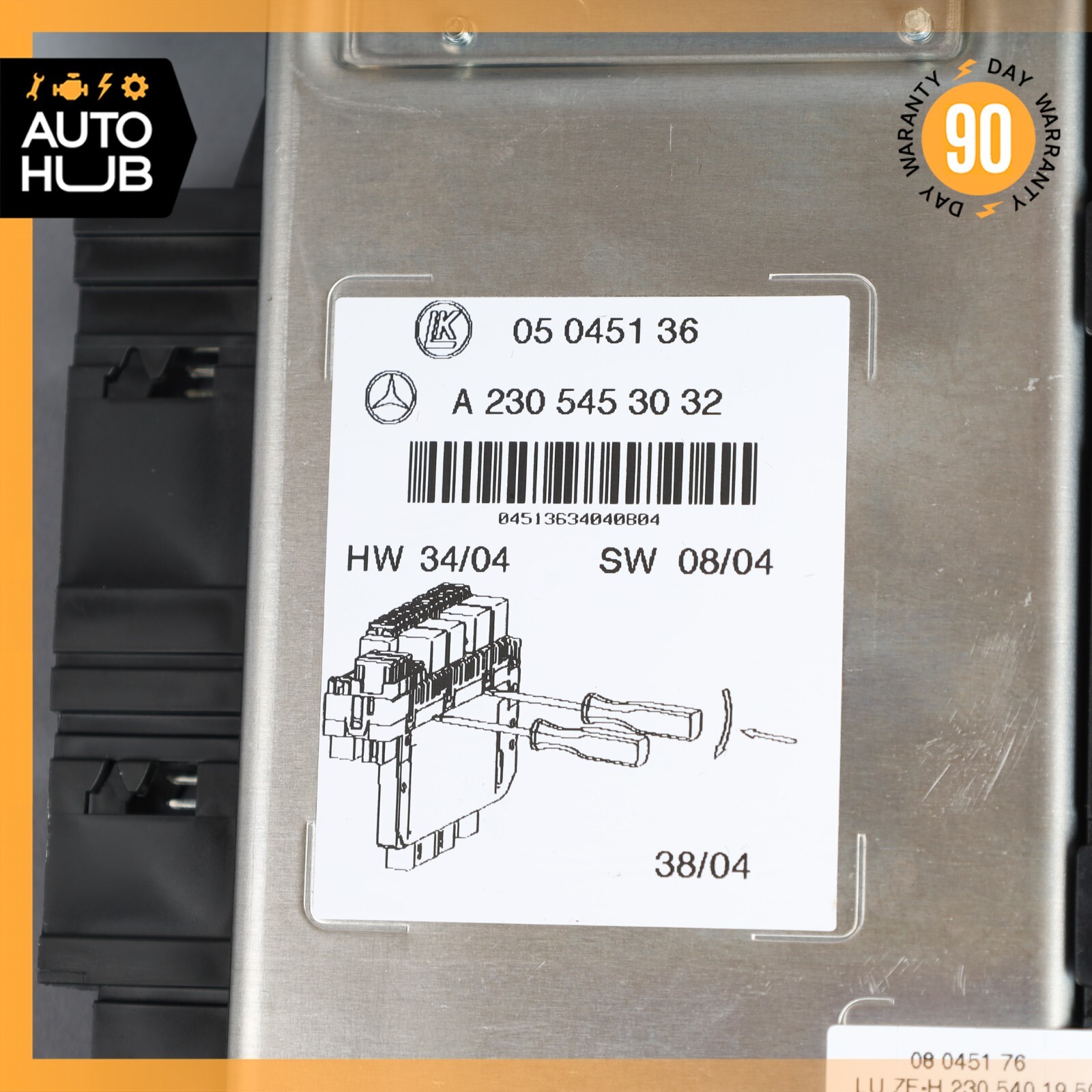 03-12 Mercedes R230 SL500 SL55 AMG SL550 Rear SAM Fuse Box Relay Module OEM