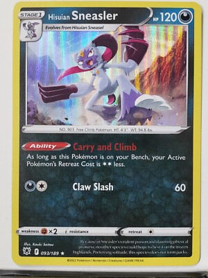 Galarian Moltres Hisuian Sneasler 93/189 Astral Radiance Holo Holo