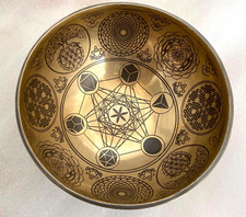 8 Inhces Sacred Geometry - Tibetan Sound Healing Singing Bowl