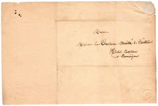 Cover Panel Hand-Addressed by Alexandre Dumas, Pere - Author of Three Musketeers
