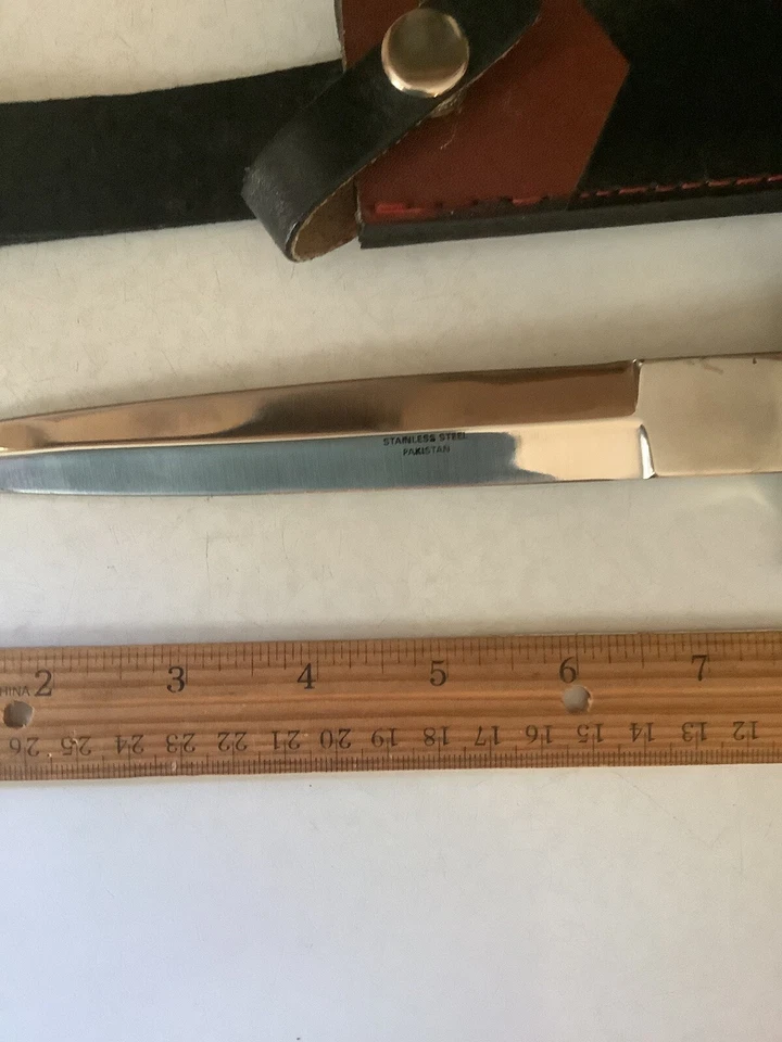Dagger from Pakistan with leather sheath Stainless Steel Blade - Image 4 of 4