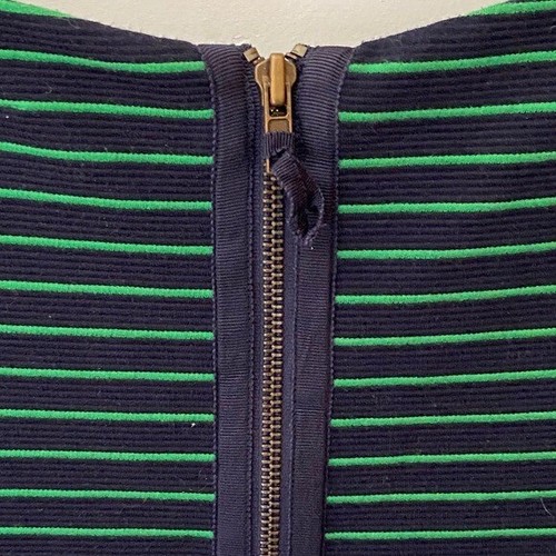 Anthropologie Postmark Medium Green Navy Striped Tunic Top - Picture 8 of 8