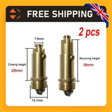 2 pcs Chrome Easy Pop Up Bolt Basin Waste Bathroom Sink Push Button Plug Bolt