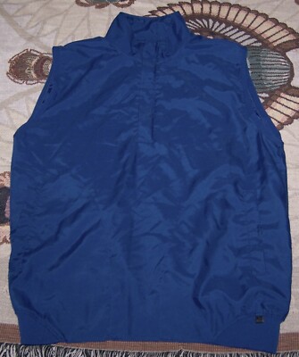 ZERO RESTRICTION 1/4 Zip Polyester Pullover Vest Jacket Shirt Royal Blue Size M