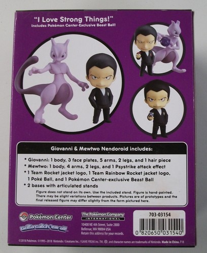 NEW Nendoroid Giovanni & Mewtwo English Pokemon Center Version - Picture 2 of 4