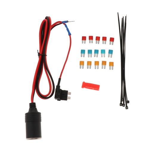 1set 100cm Car Cigarette Cigar Lighter socket 12V Extension standard Fuse Tap - Picture 6 of 7