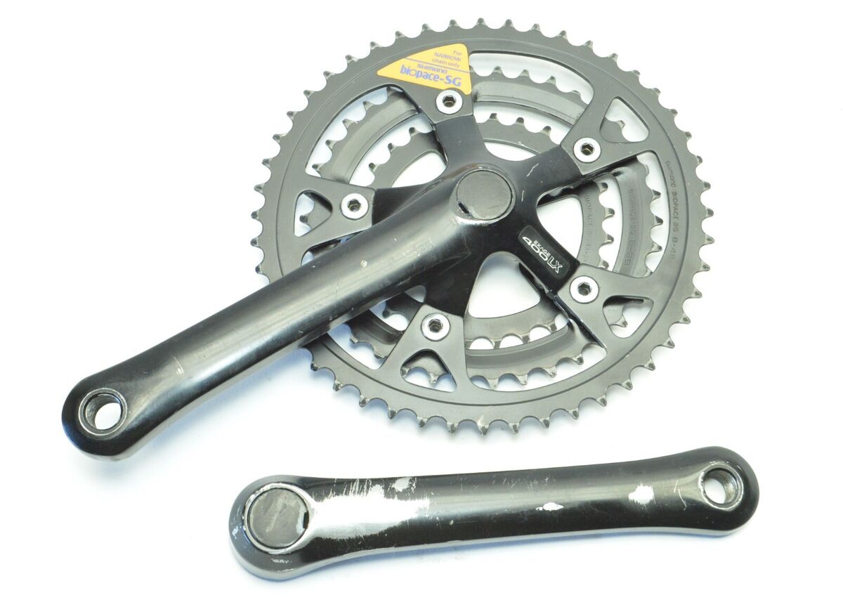 SHIMANO EXAGE 400LX BICYCLE BLACK 175 MM BIOPACE 48/38/28 T SHIMANO EXAGE 400LX BICYCLE BLACK 175 MM BIOPACE 48/38/28 T