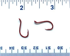 100 GT Red Chrome Octopus Fish Fishing Hooks size 8 - 100 hooks