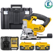 Dewalt DCS331N 18V XR Li-Ion Jigsaw With 2 x 5.0Ah Batteries, Charger & Case