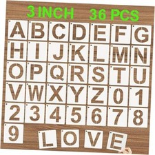 Alphabet Letter Stencils 36 Pcs Reusable Plastic Letter Numbers 3 Inch