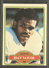 Billy Taylor #309 1980 Topps New York Giants