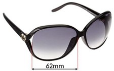 SFx Replacement Sunglass Lenses fits Gucci GG3525/K/S - 62mm Wide