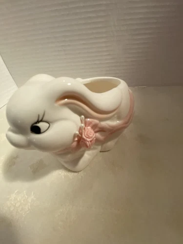 Vintage Lloyd’s Of London Porcelain Bunny Rabbit Planter Figurine