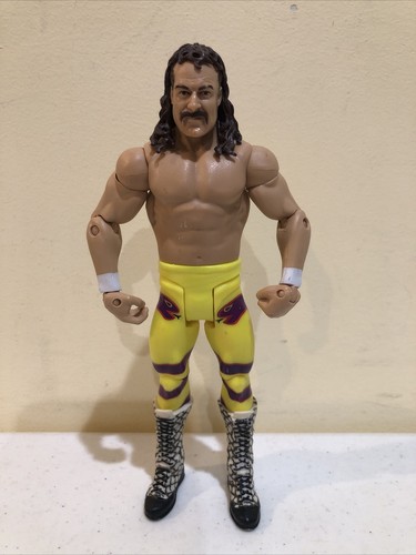 WWE WWF JAKE THE SNAKE ROBERTS WRESTLING ACTION FIGURE 2011 MATTEL Yellow tight - 第 1/5 張圖片