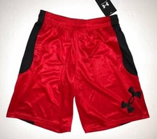 NWT Under Armour Perimeter Boy's Large Red/Black Activewear 9" Shorts