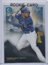 FERNANDO TATIS JR. ROOKIE CARD Padres 2018 BOWMAN CHROME PEAKS OF POTENTIAL RC