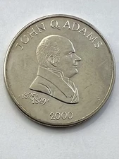 2000 Republic of Liberia $5 John Q Adams Commemorative Issue Coin