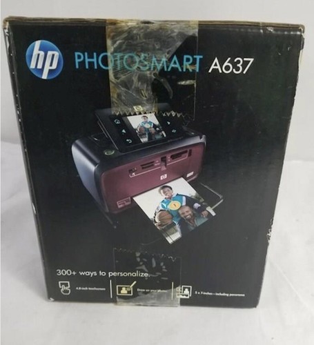HP PhotoSmart A637 DigitalPhotoInkjet Printer-NEW! Includes Photo Paper + Ink!B3 - Picture 5 of 9