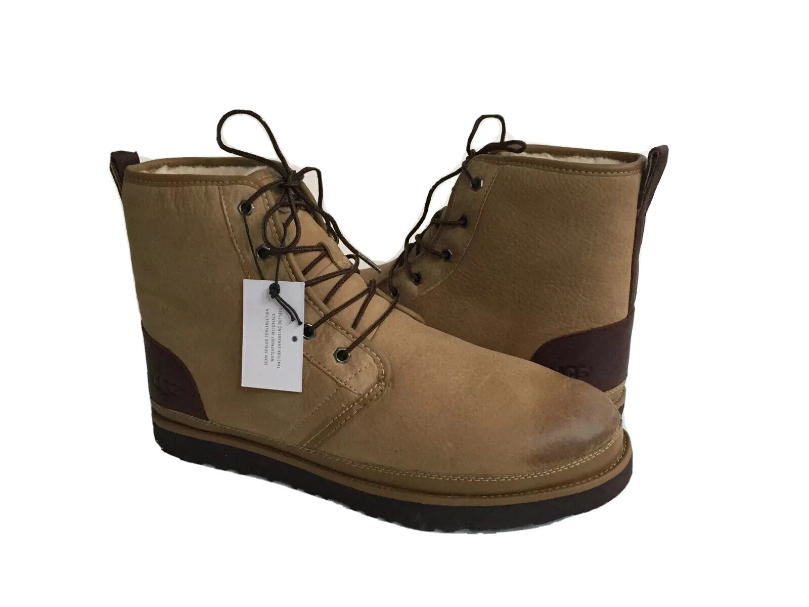 UGG MEN HARKLEY WATERPROOF DESERT TAN LEATHER SHOE US 9 / EU 42 / UK 8