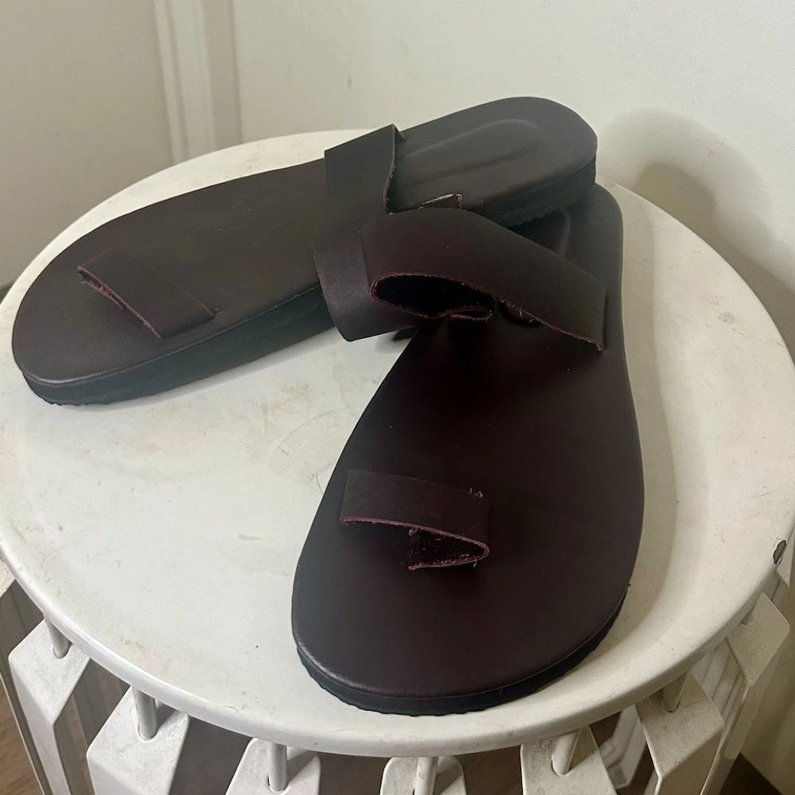 Brown Leather Grecian Inspired Sandals (sz. 12)