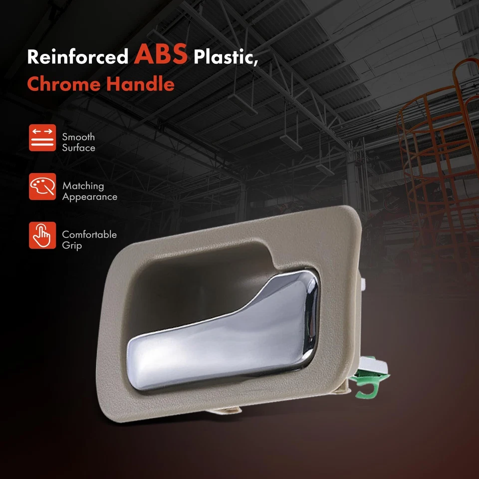 Manija de puerta interior cromada y beige para pasajero trasero para Honda Accord 1990-1993 Foto 3 de 4