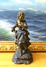U & C Utzschneider Jugendstil edle Frau Antike Terrakotta Figur 34 cm um 1895