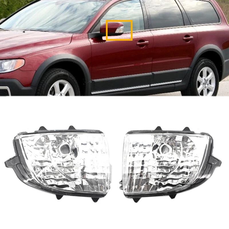 Right+Left Door Mirror Turn Signal Indicator Lens for Volvo XC90 XC70 2007-2014 - Image 4 of 4