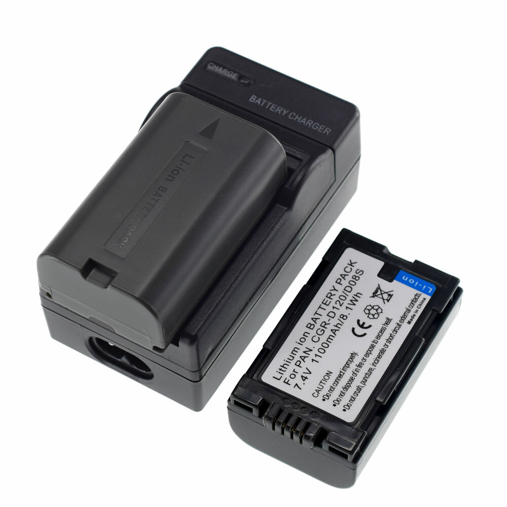 Batteria E Caricatore USB Per Videocamere Panasonic – 900 MAh, 7.2V, Compatibile Con Modelli NV E CGR