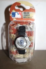 NEW - MLB Detroit Tigers Unisex Black Watch Game Time Adjustable Straps