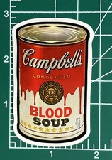 Campbell’s BLOOD SOUP Parody Food Theme Vinyl Decal Sticker Bomb Wacky Packs