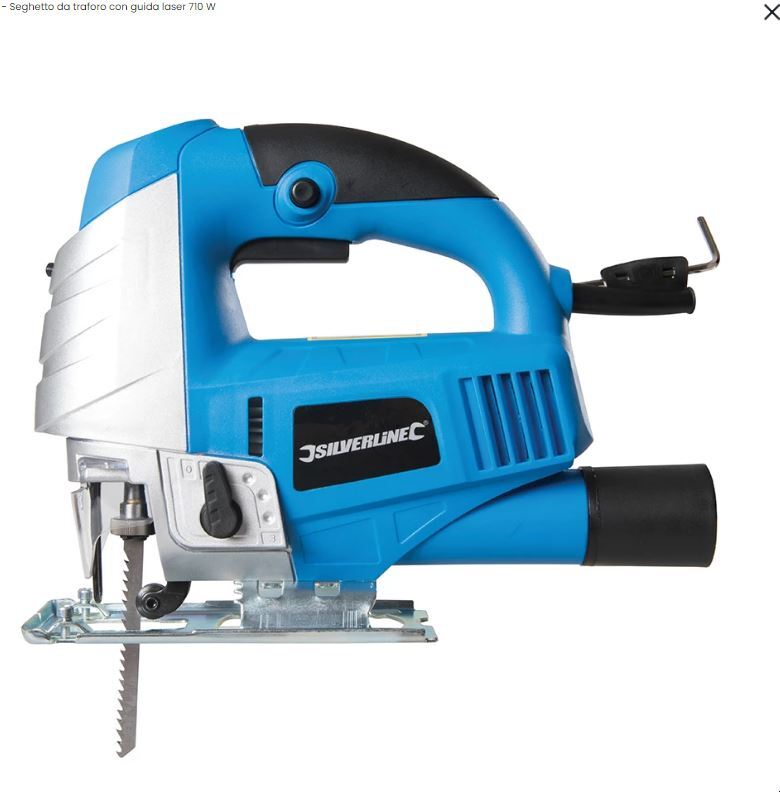 Seghetto Alternativo Elettrico Silverline 710W - Guida Laser per Fai-da-Te