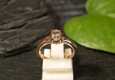 925 Silber Ring Harry Ivens IV Rose Vergoldet  Designer Besatz Oval Zirkonia