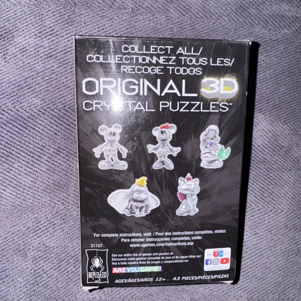 Disney 100 BePuzzled Disney Platino Campanilla Original 3D Cristal Puzzle Nuevo Foto 3 de 3