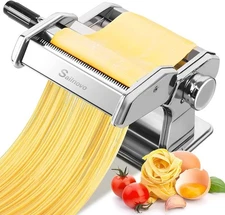 Sailnovo Pasta Maker Machine, 180 Roller Pasta Maker, 9 Adjustable Thickness ...