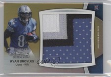 2012 Bowman Sterling Gold Refractor 11/25 Ryan Broyles #BSJRP-RB Jumbo Patch 0c6