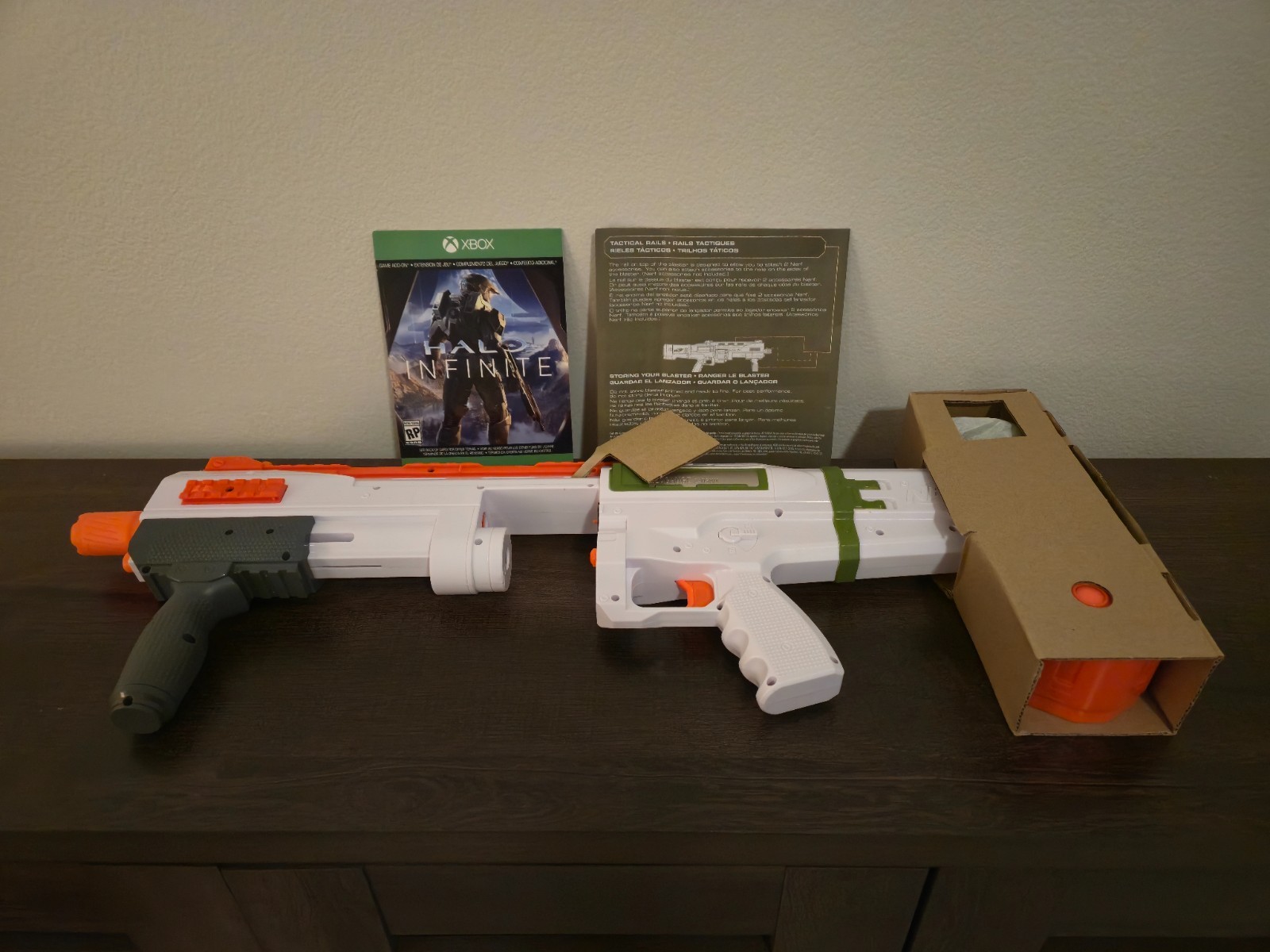 HALO BULLDOG NERF DART BLASTER GUN, NO CODE, GENERIC BOX
