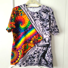 Austin Mack The Reveal Tye Dyed Print Tee XL Grateful Dead Bear Signed 30/420