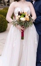 Vladiyan Beaded, Lace, Tulle, Wedding Dress Size 10 Or 12