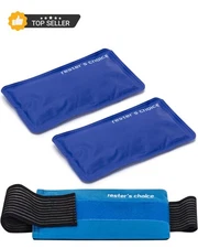 2 Soft Gel Ice Packs for Injuries Reusable with Extra Comfy Adjustable Cold Pack