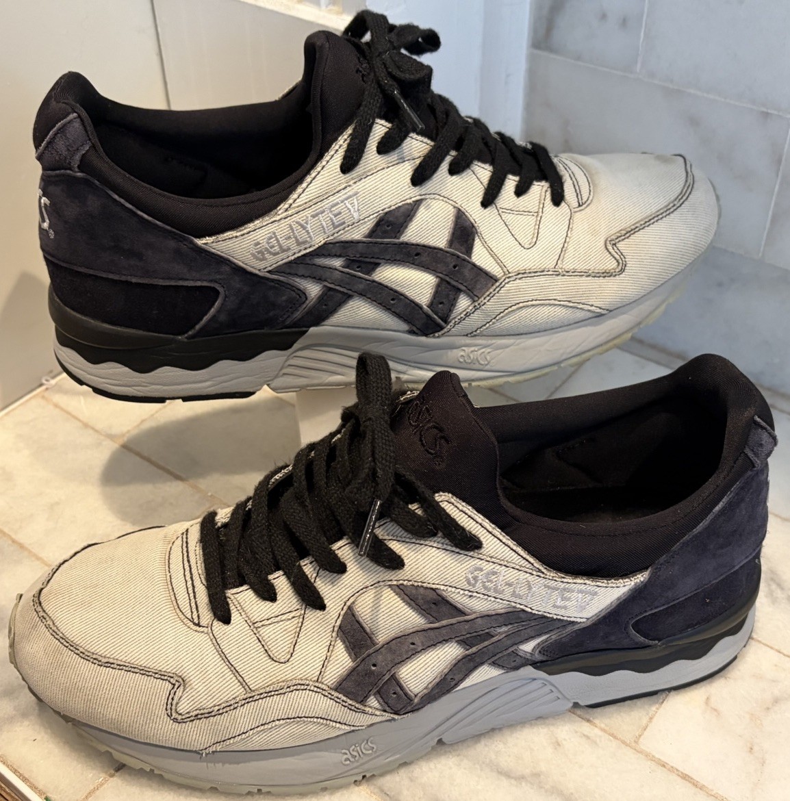 ASICS Gel Lyte V Denim H7AVQ Men&rsquo;s Size 11.5 Black Grey Bl