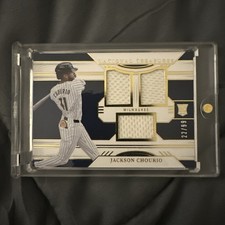2024 National Treasures Jackson Chourio Rookie Triple Jersey Patch 22/99 Brewers