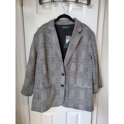 Ralph Lauren Houndstooth Blazer Business Casual Office Professional Corporate