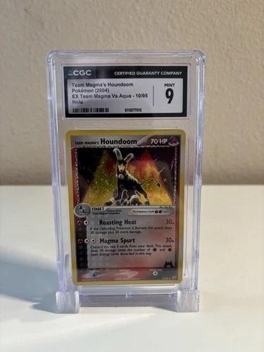 2004 Pokémon Team Magma’s Houndoom Holo Team Magma Vs Aqua 10/95 CGC 9 MINT
