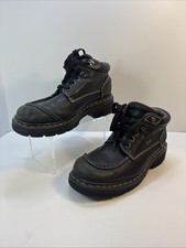 VTG Dr. Martens Black Leather Ankle Boots 9275 England Sz US 7 Combat Y2K - 90s